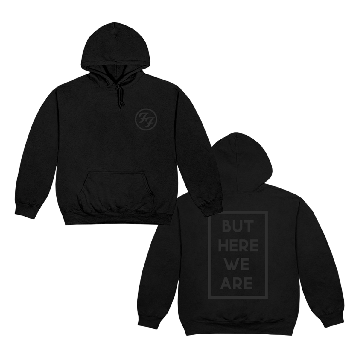 But Here We Are Hoodie - Black