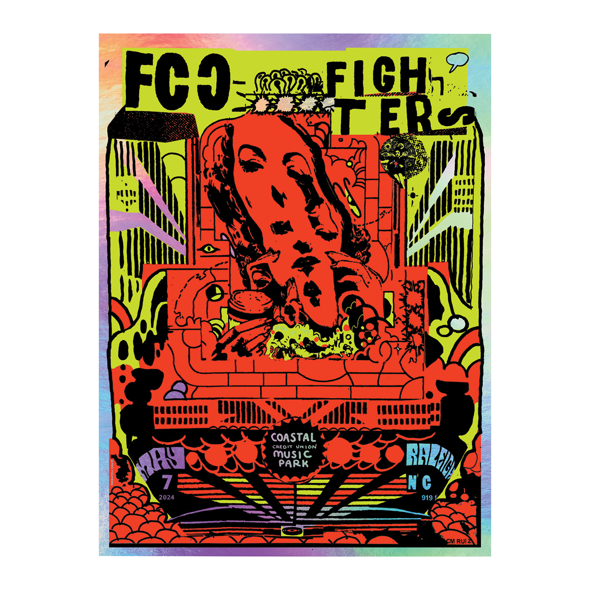 Raleigh, NC Poster - Foil Print