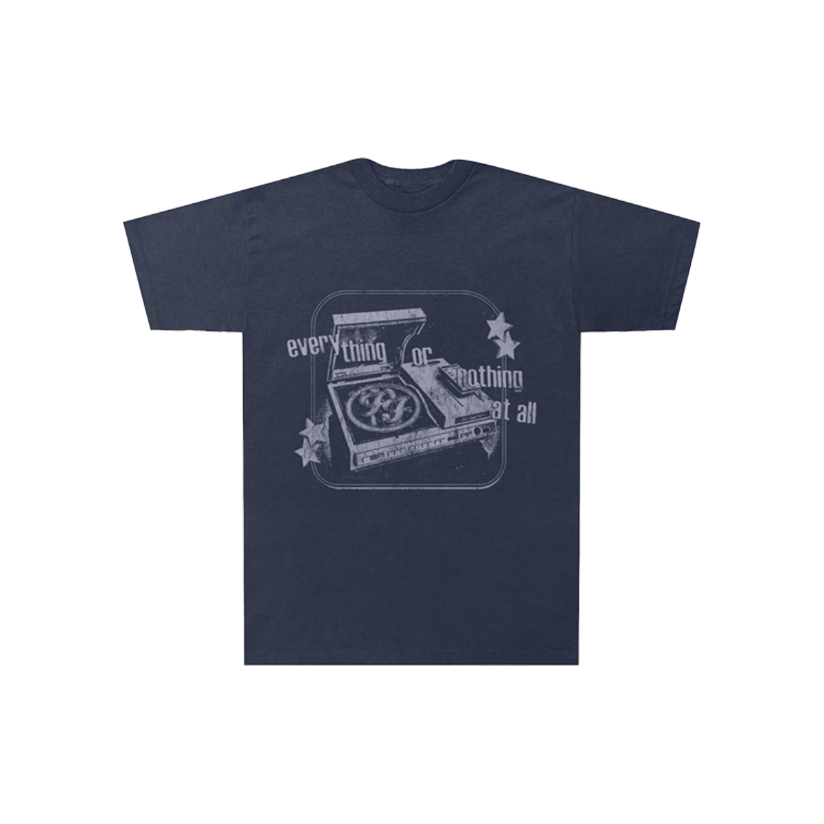 Record Player Tee - Navy