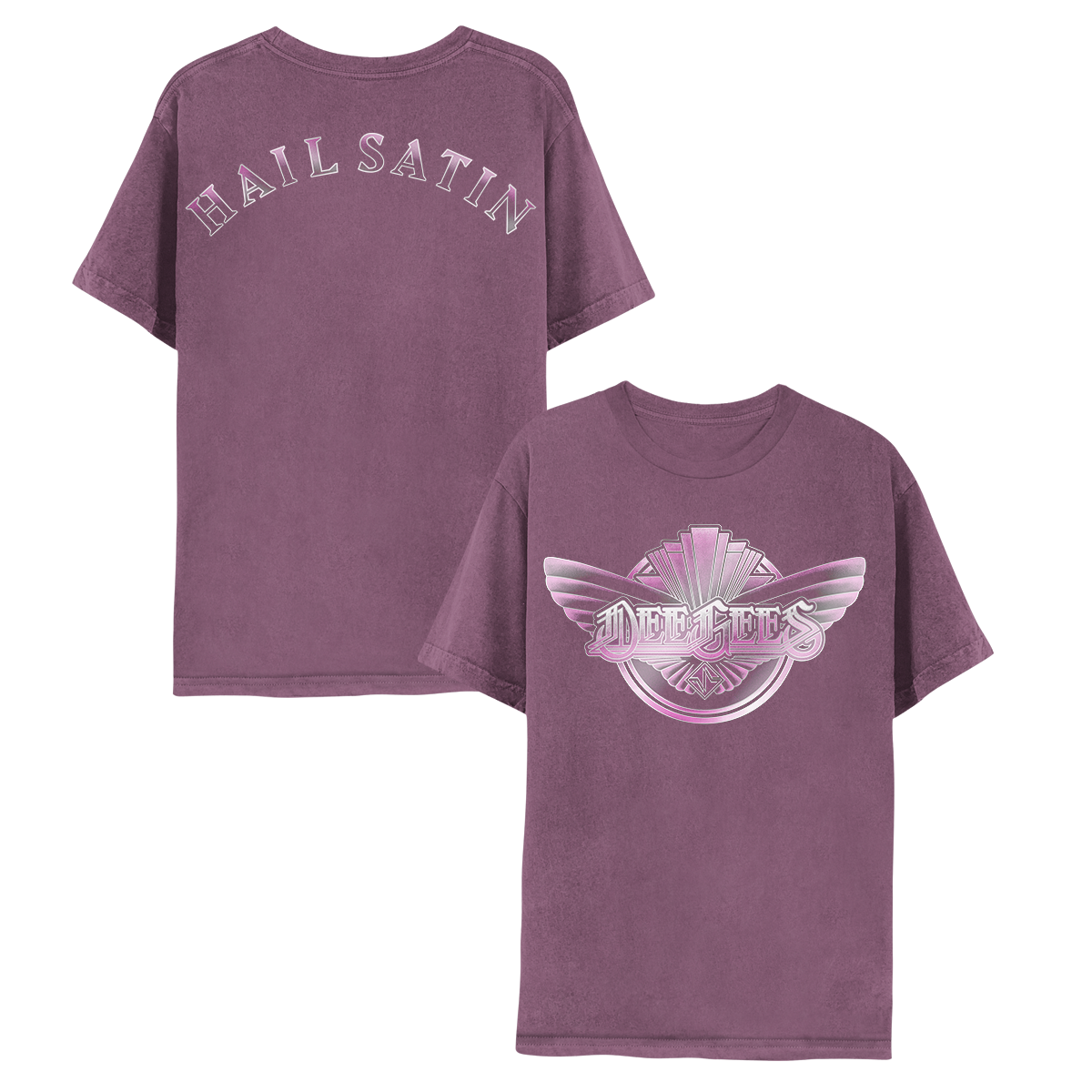 Dee Gees Hail Satin Tee - Plum-Foo Fighters