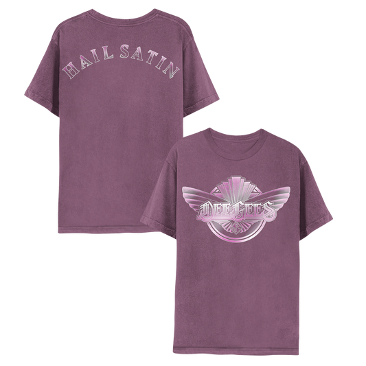 Dee Gees Hail Satin Tee - Plum-Foo Fighters