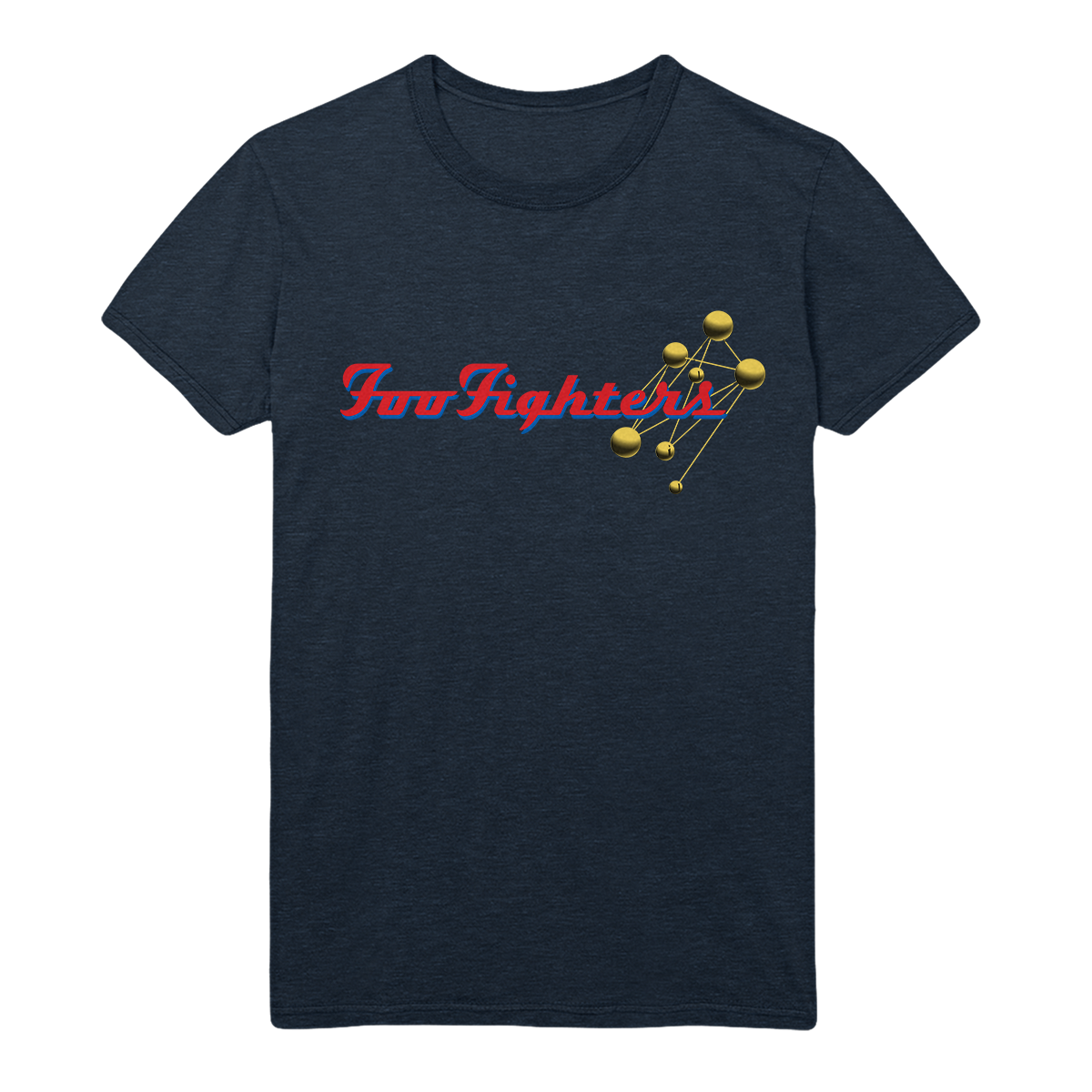 Molecules Tee - Heather Navy-Foo Fighters