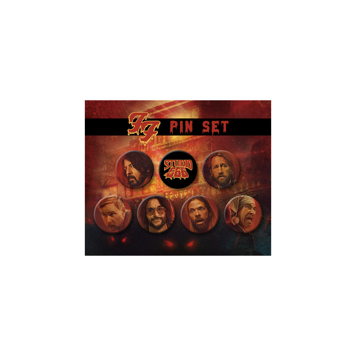 Studio 666 Pin Set-Foo Fighters