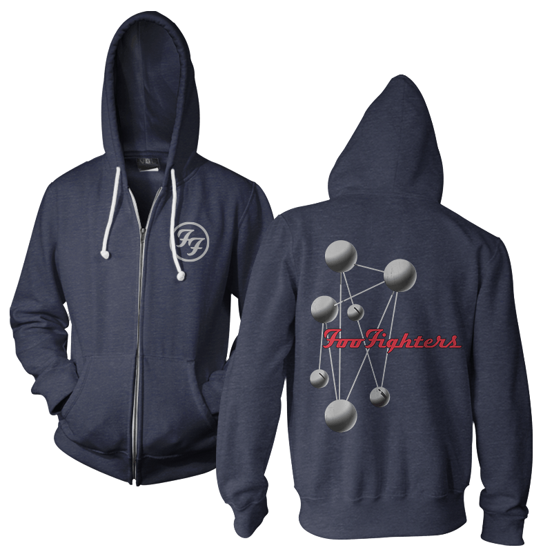 Molecules Hoodie (Navy Heather)-Foo Fighters