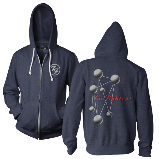 Molecules Hoodie (Navy Heather)-Foo Fighters