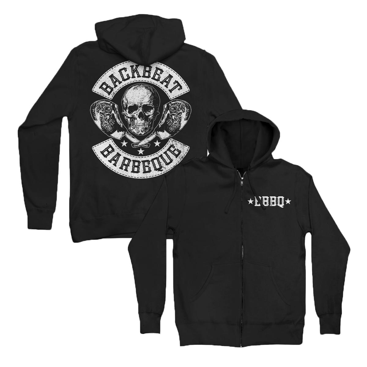 Backbeat BBQ Logo Zip Hoodie