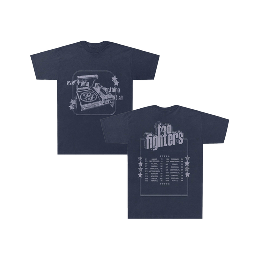 Record Player Tee - Navy