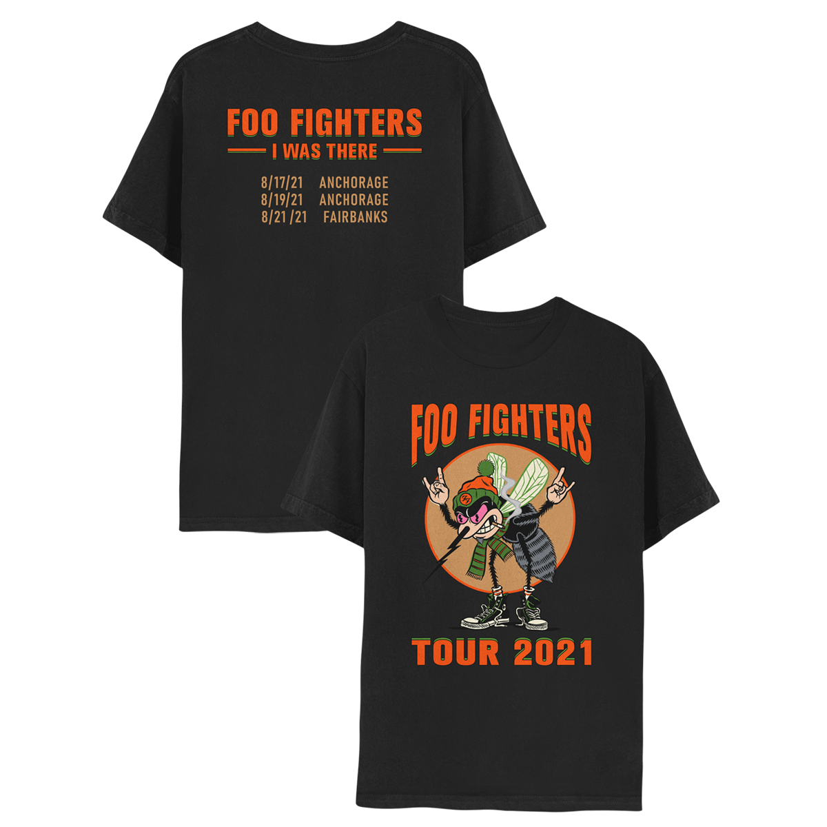 Alaska Tour Tee - Black-Foo Fighters