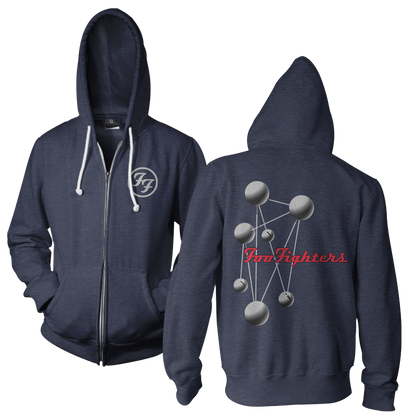 Foo Fighters - Molecules Hoodie (Navy Heather) Foo Fighters - Molecules Hoodie (Navy Heather)